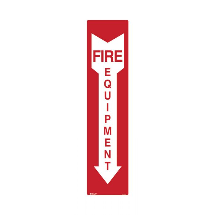 833456 Fire Equipment Sign - Fire Equipment Arrow Down 