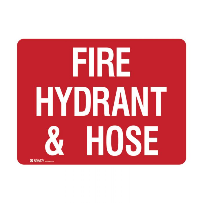 833471 Fire Equipment Sign - Fire Hydrant & Hose 