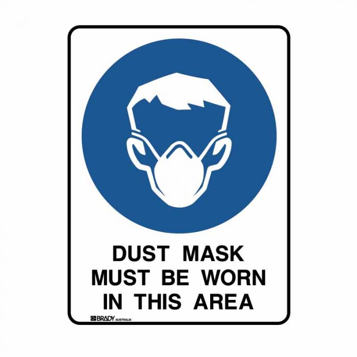 834027 Building & Construction Sign - Dust Mask Must Be Worn In This Area 