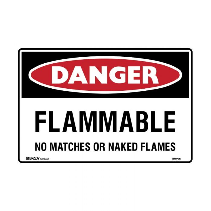 834034 Danger Sign - Flammable No Matches Or Naked Flames 