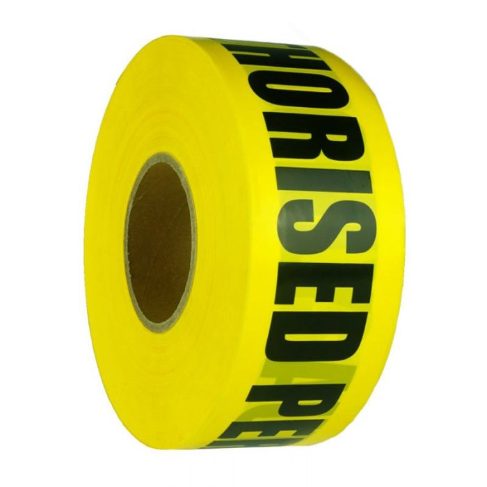 Standard Barricade Tape - Printed Authorised Personnel Only W75mm x L300m