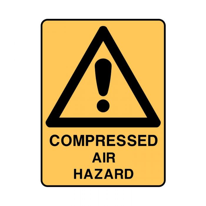 835106 Warning Sign - Compressed Air Hazard 