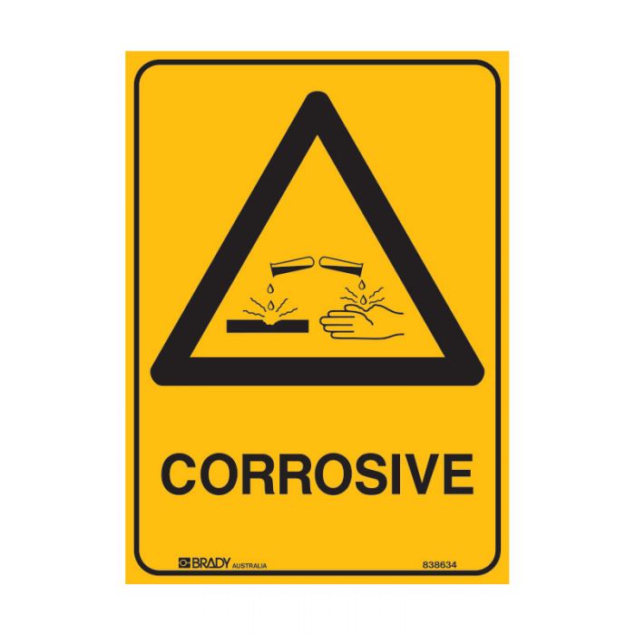 835108 Warning Sign - Corrosive 