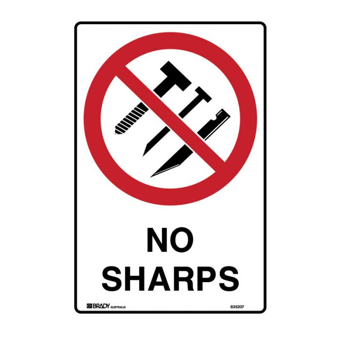 835207 Prohibition Sign - No Sharps 
