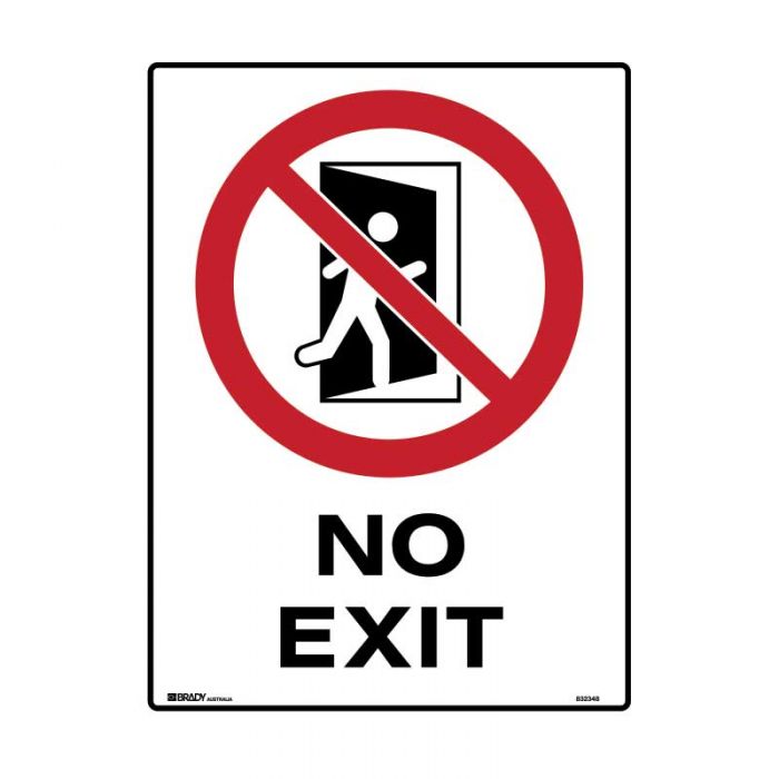 835227 Prohibition Sign - No Exit 