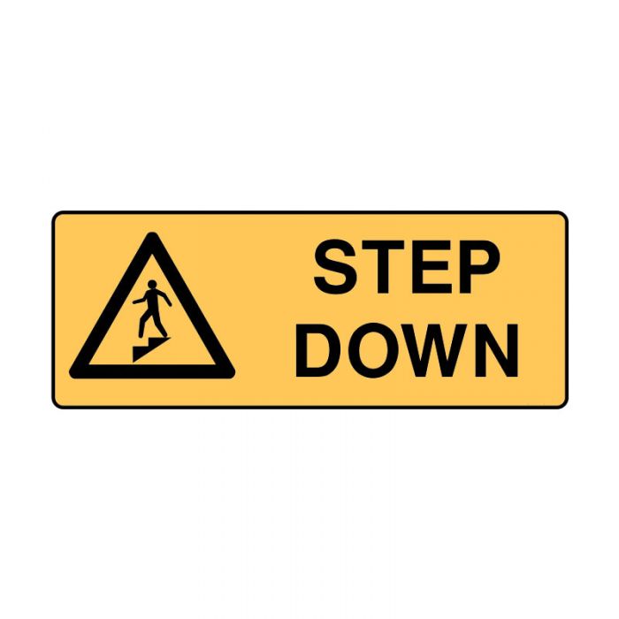 835383 Warning Sign - Step Down 