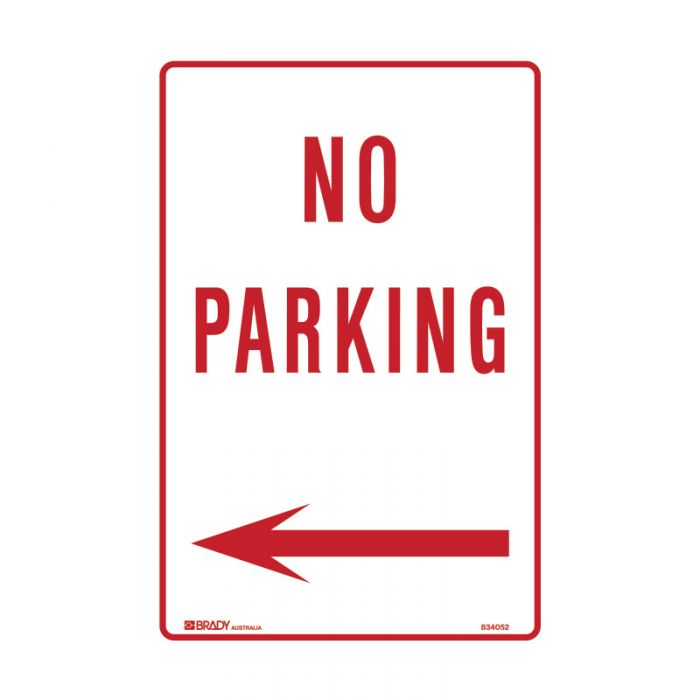 835700 Parking & No Parking Sign - No Parking Arrow Left 