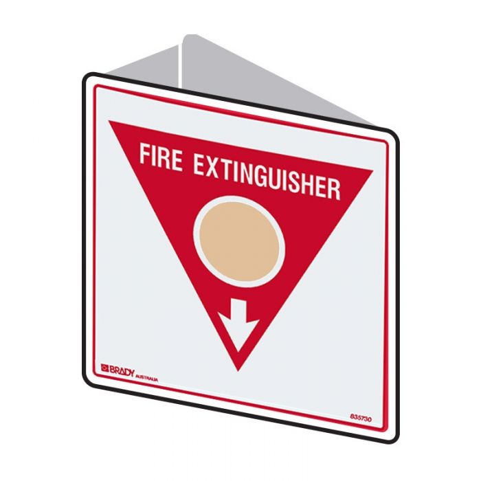 835735 Double Sided Fire Equipment Sign - Fire Extinguisher 