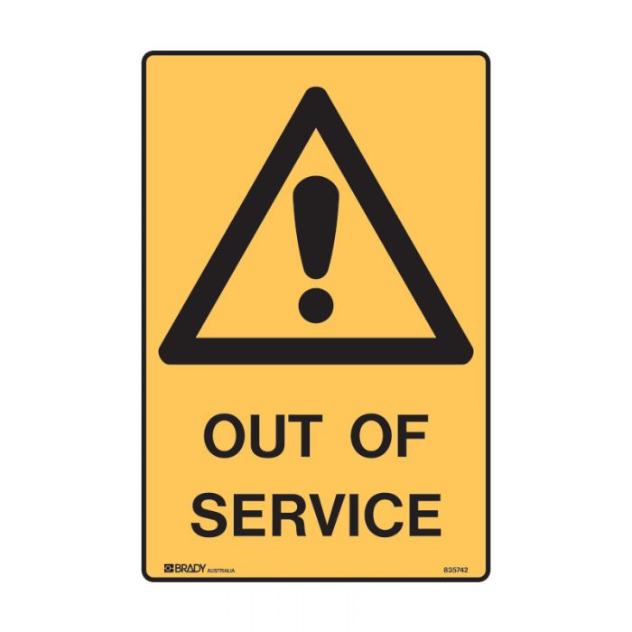 835742 Warning Sign - Out Of Service 