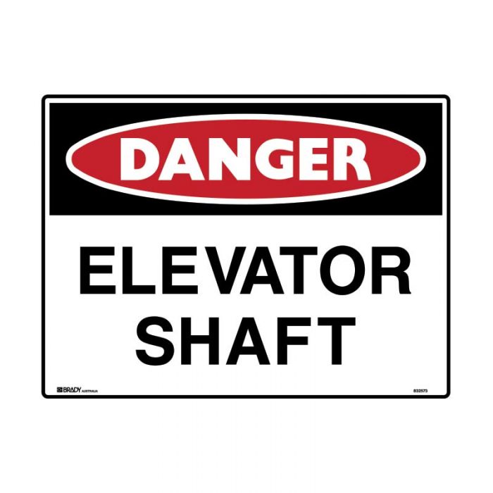 835830 Danger Sign - Elevator Shaft 