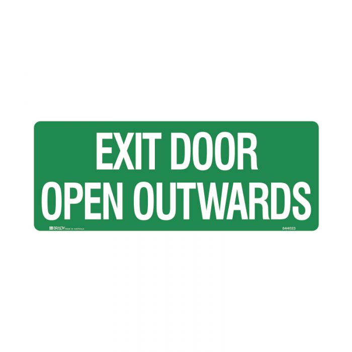 835850 Exit Sign - Exit Door Open Outwards 