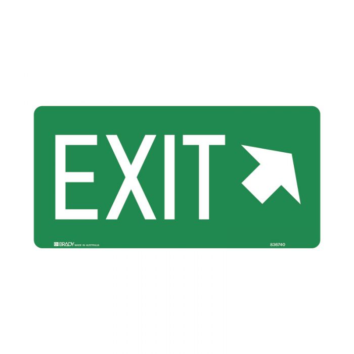 836740 Exit Sign - Exit Arrow Top Right 