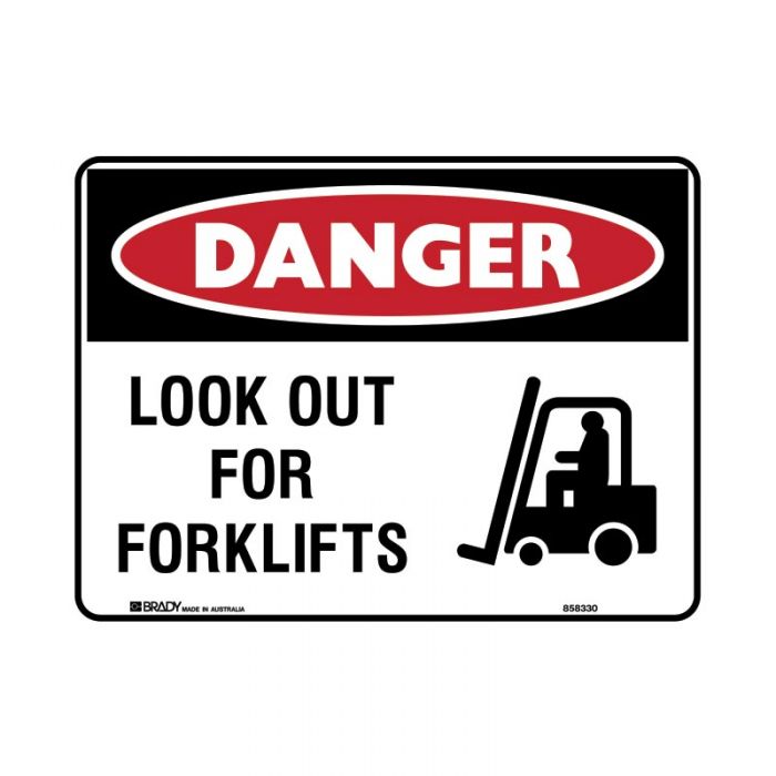 837896 Warehouse-Loading Dock Sign - Graphic Sign Look Out For Forklifts 