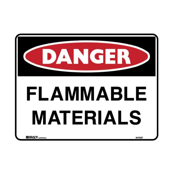 838600 Danger Sign - Flammable Materials 
