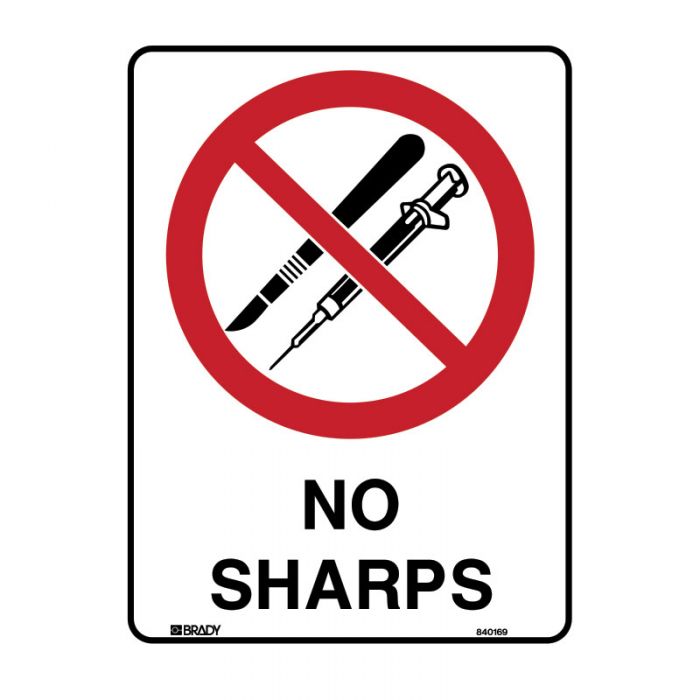 840166 Prohibition Sign - No Sharps 