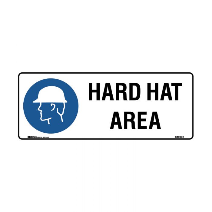840300 Mandatory Sign - Hard Hat Area 