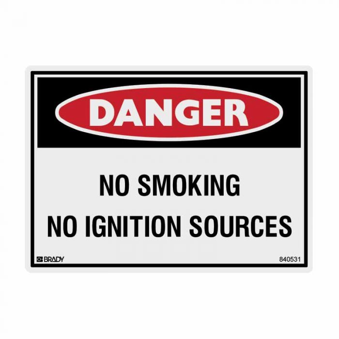 840531 Danger Sign - No Smoking No Ignition Sources 