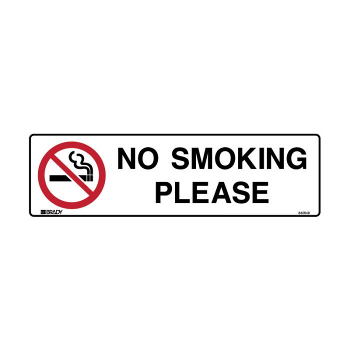 840648 Prohibition Sign - No Smoking Please 