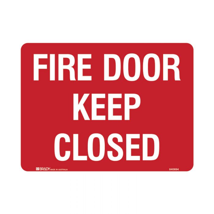 840694 Fire Equipment Sign - Fire Door Keep Closed 