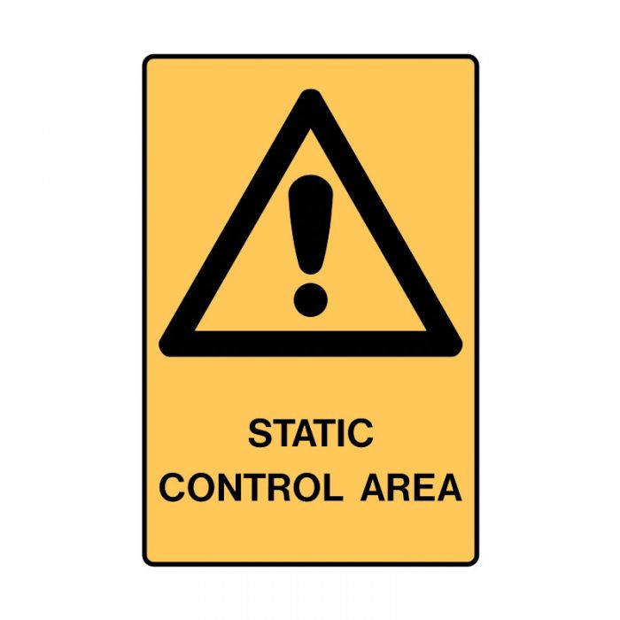840872 Warning Sign - Static Control Area 