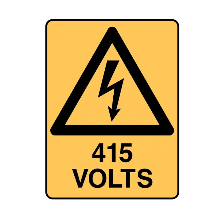 840925 Warning Sign - 415 Volts 