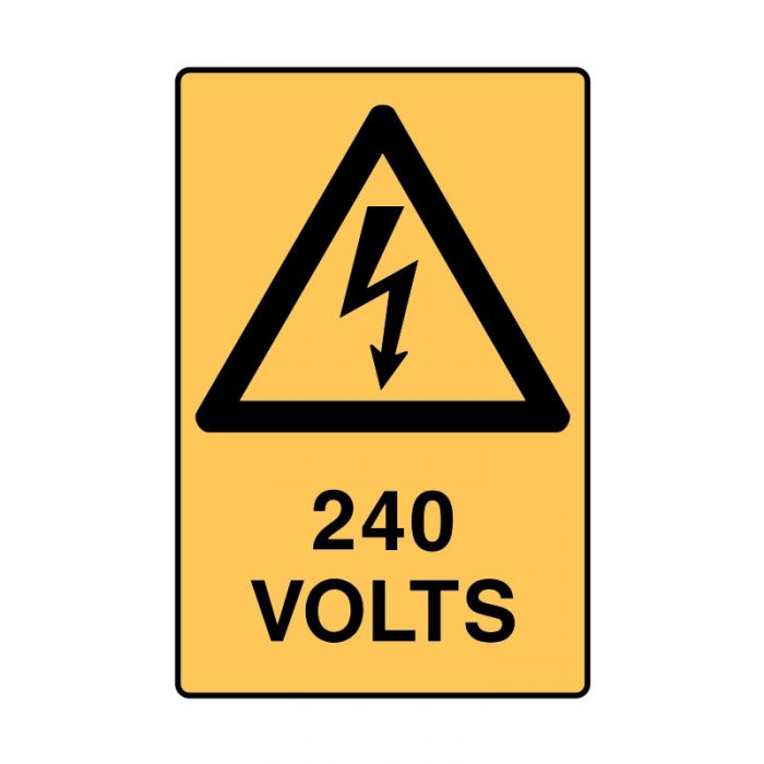 840927 Warning Sign - 240 Volts 
