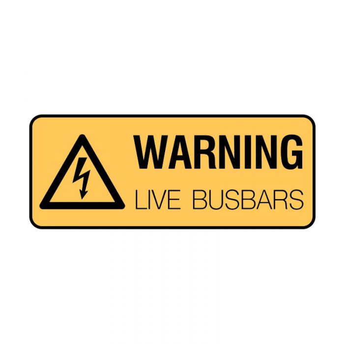 840929 Warning Sign - Warning Live Busbars 