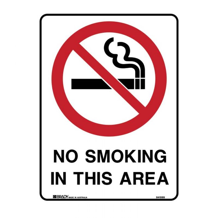 841090 Prohibition Sign - No Smoking In This Area 