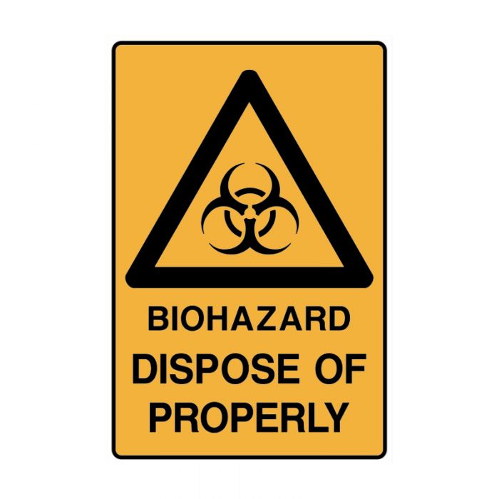 841136 Warning Sign - Biohazard Dispose Of Properly 