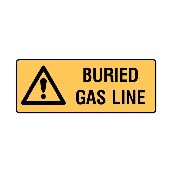 841293 Warning Sign - Buried Gas Line 