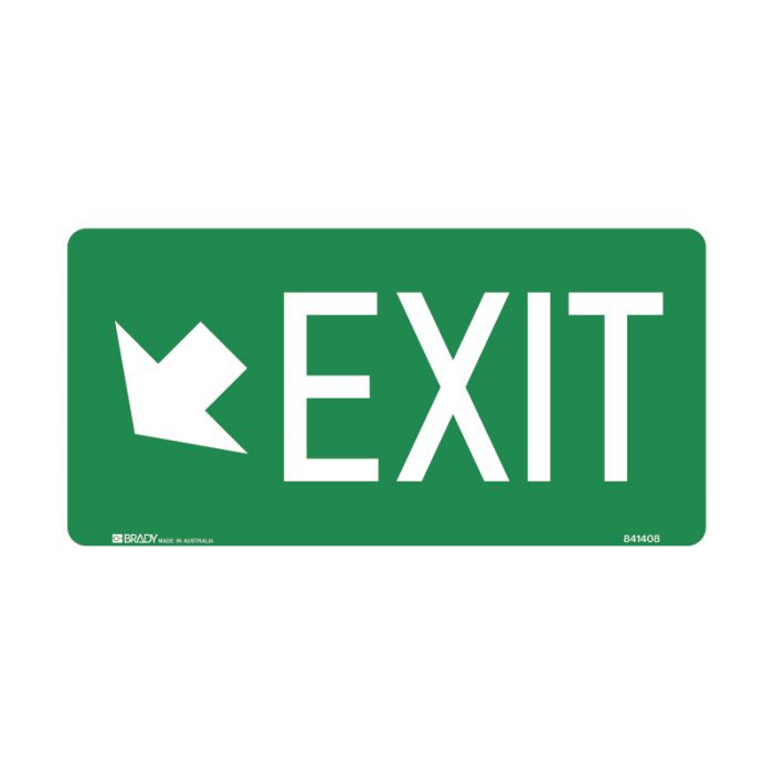 841408 Exit Sign - Exit Arrow Bottom Left 