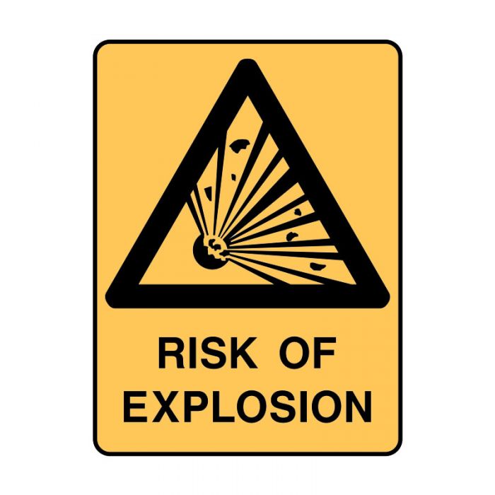 841463 Warning Sign - Risk Of Explosion 