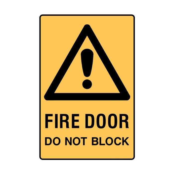841691 Warning Sign - Fire Door Do Not Block 