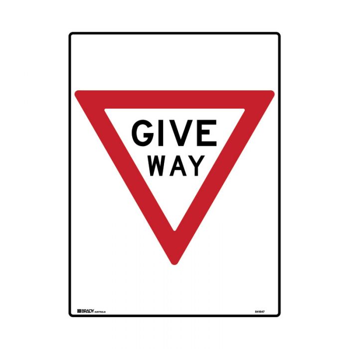 841847 Directional Traffic Sign - Give Way Rectangular 