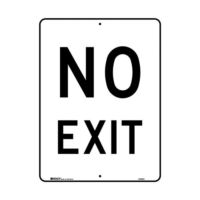 841851 Traffic Site Safety Sign - No Exit 
