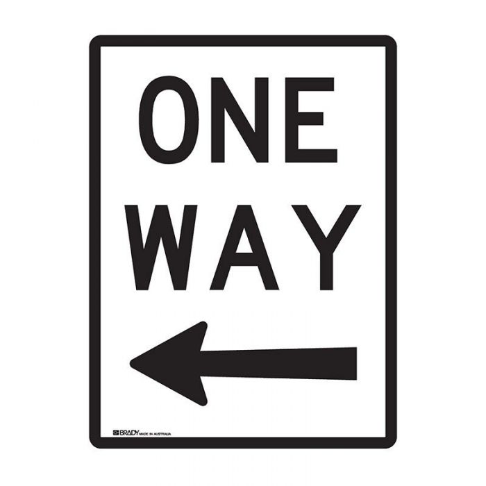 841876 Traffic Site Safety Sign - One Way Arrow Left 