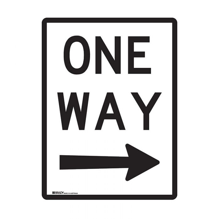 841878 Traffic Site Safety Sign - One Way Arrow Right 