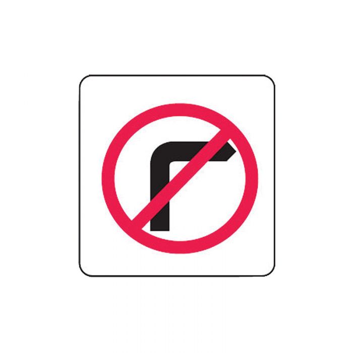 841882 Directional Traffic Sign - No Right Turn 