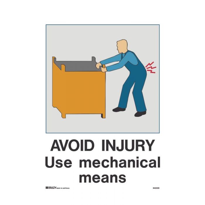 842229 Warehouse-Loading Dock Sign - Avoid Injury Use Mechanical Means 