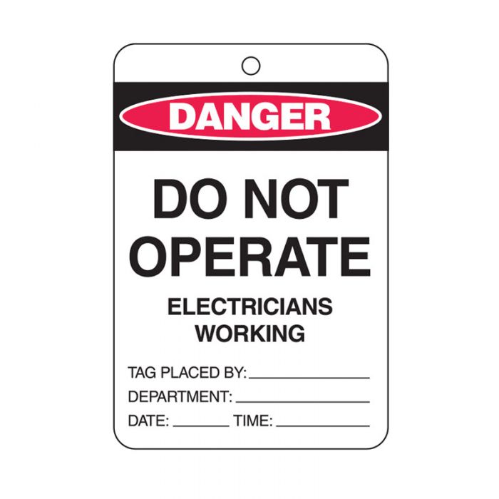 842362 Danger Do Not Operate Electricians Working