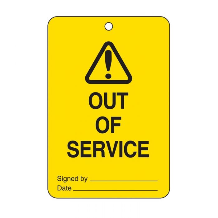 842373 Caution Out Of Service With Picto