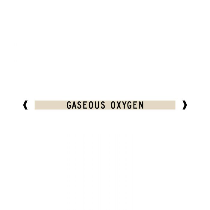 842445 Pipemarker - Gaseous Oxygen