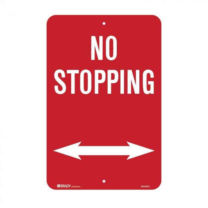 843025 No Standing Sign - No Stopping Arrow Both Ways 