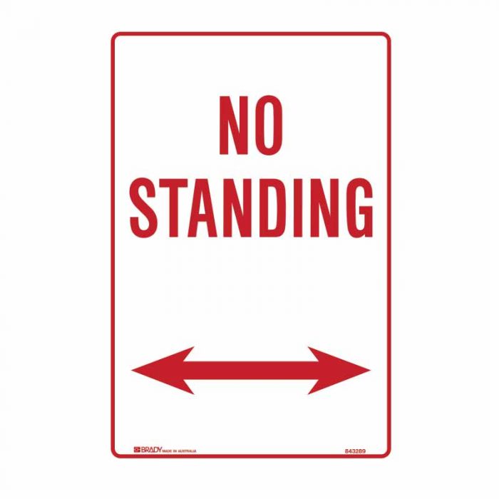 843289 No Standing Sign - No Standing Arrow Both Ways 