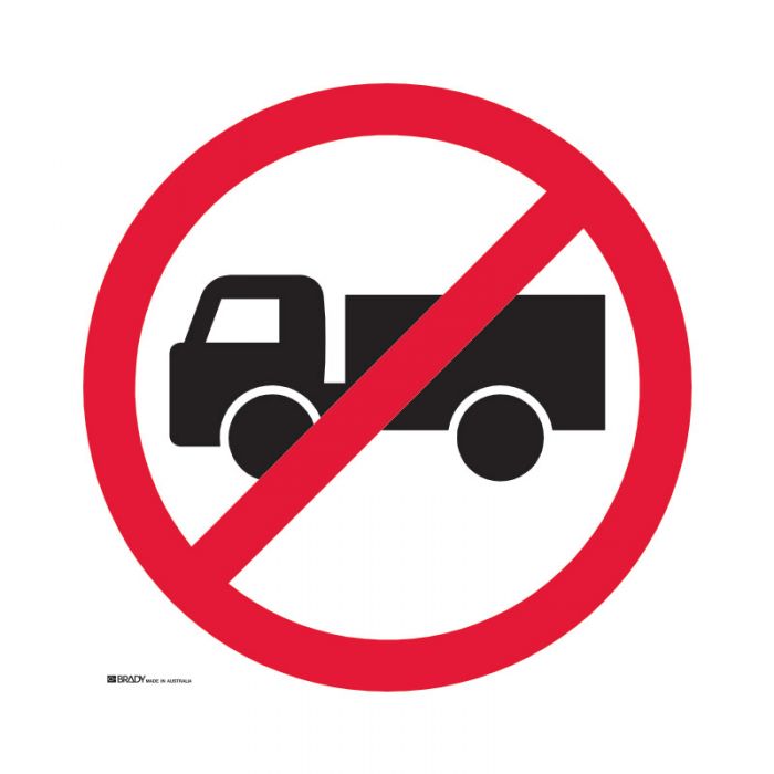 843369 Directional Traffic Sign - No Trucks 