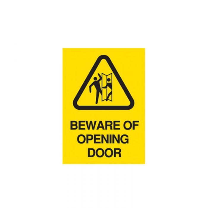 843374 A4 Safety Sign - Beware Of Opening Door 