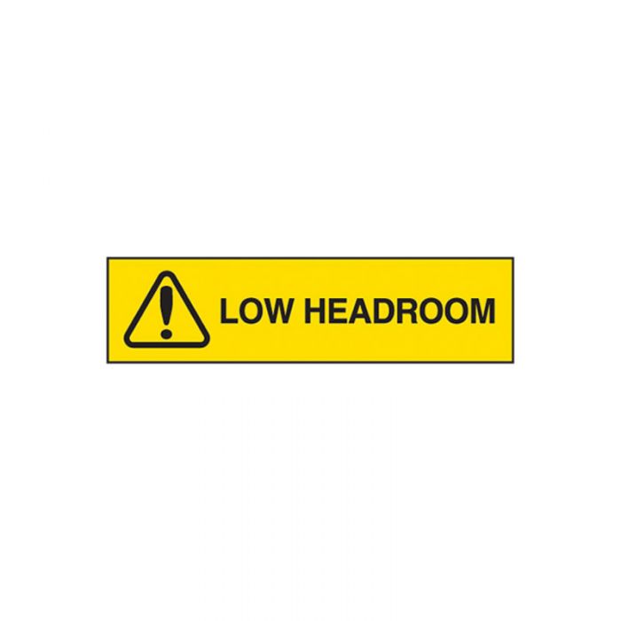 843403 Entry & Overhead Sign - Low Headroom 
