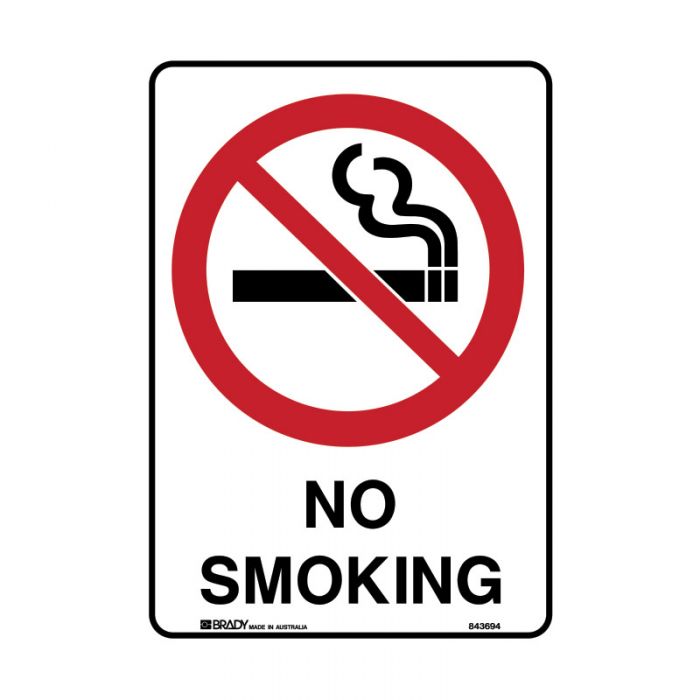 843694 A4 Safety Sign - No Smoking 