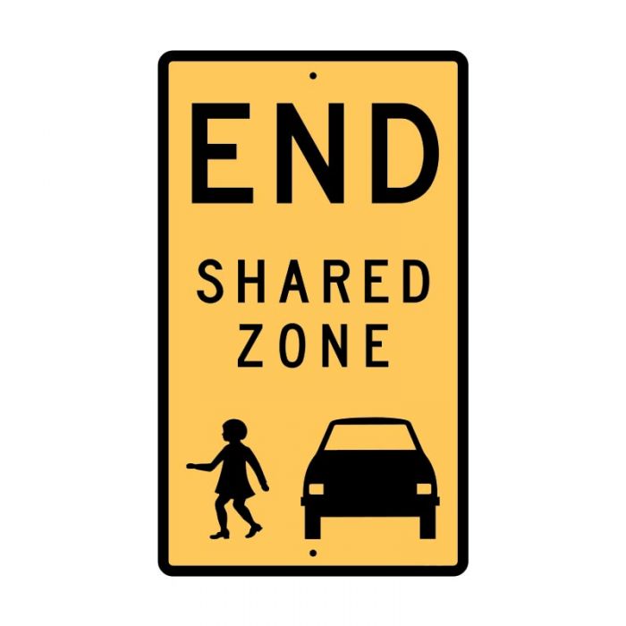 843919 School Sign End Shared Zone 