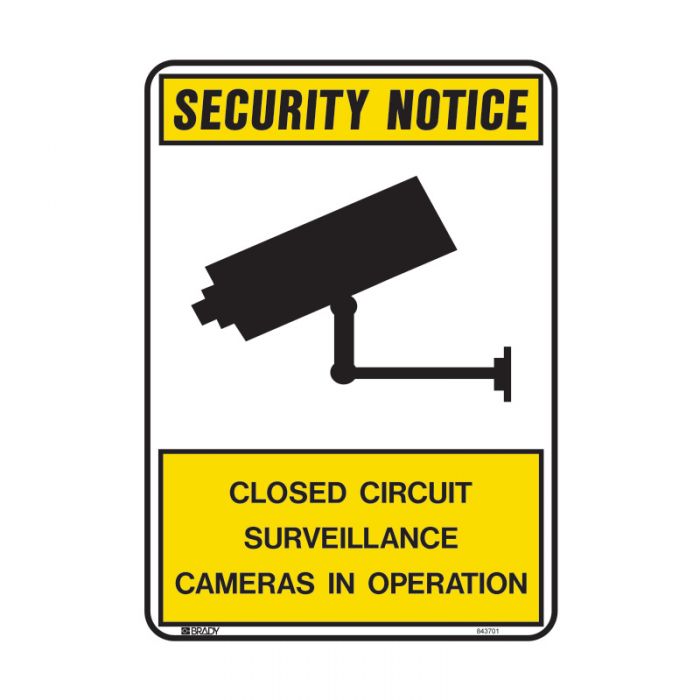 843952 Security Notice Sign - Closed Circuit Surveillance Cameras In Operation 